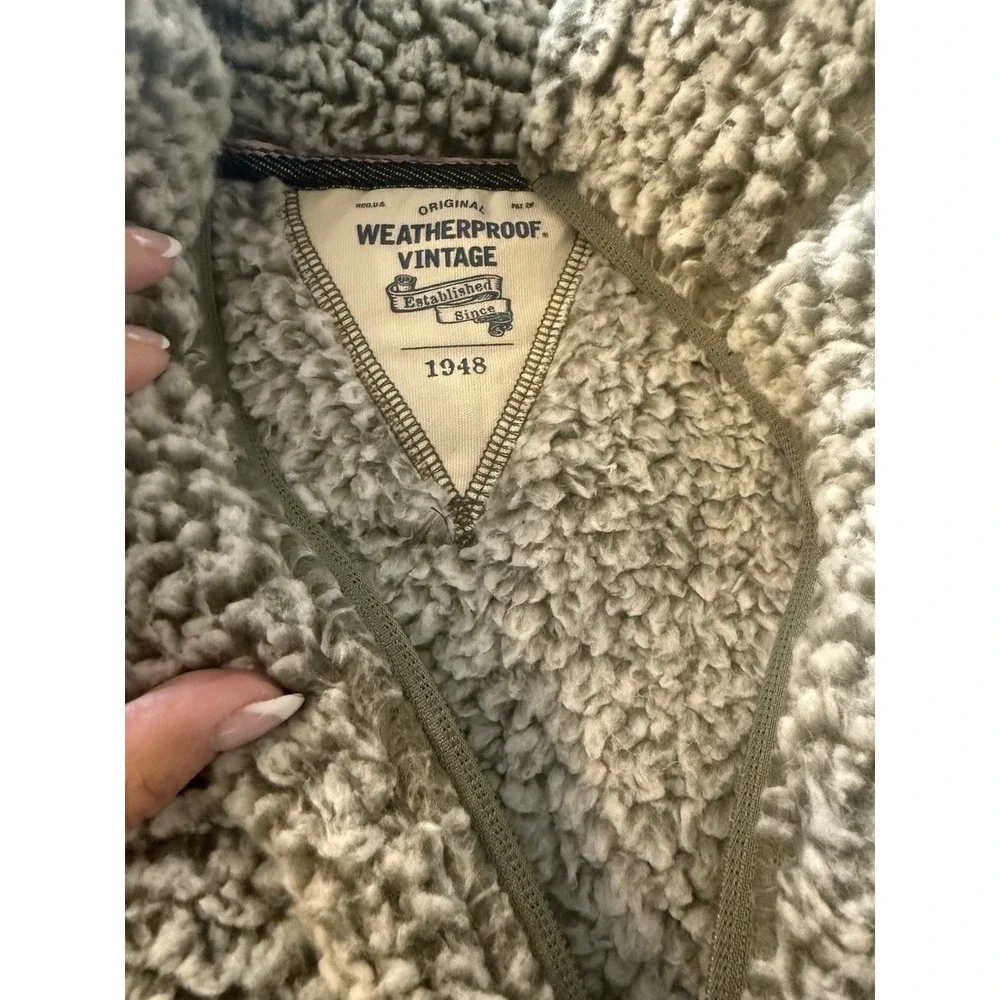 Original Weatherproof Vintage Women's Long‎ Sleeve Zip Up Plush Fleece Medium